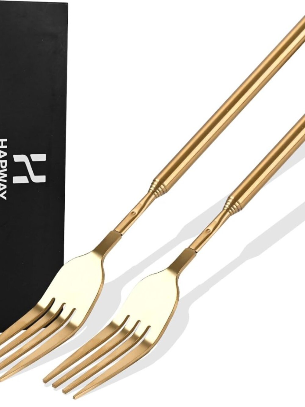 Extendable Fork, 2pcs 8.7 to 25.4in Expandable Fork for Jokes, Telescopic